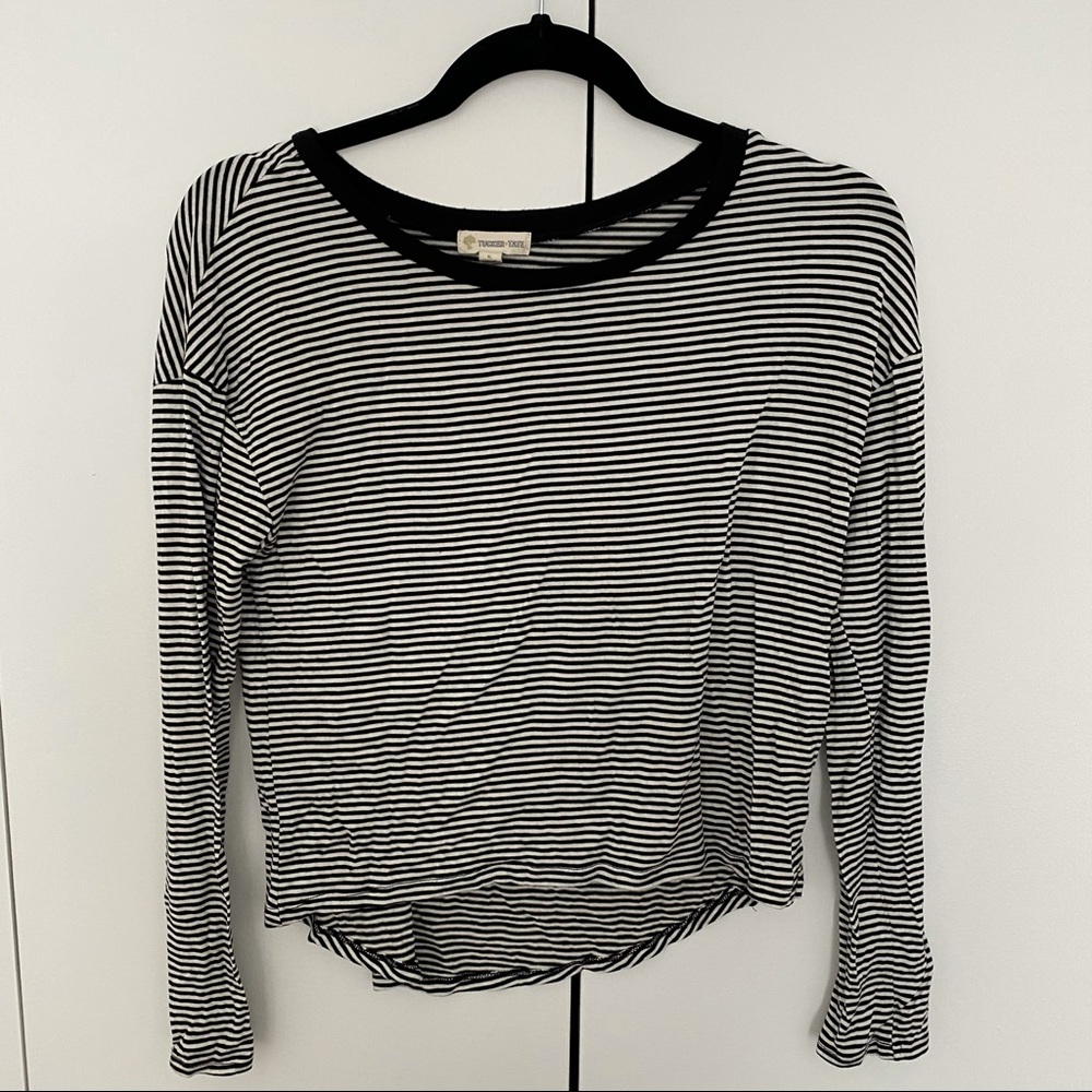 ❤️‍🔥Striped Long Sleeve Stretchy Tee Shirt